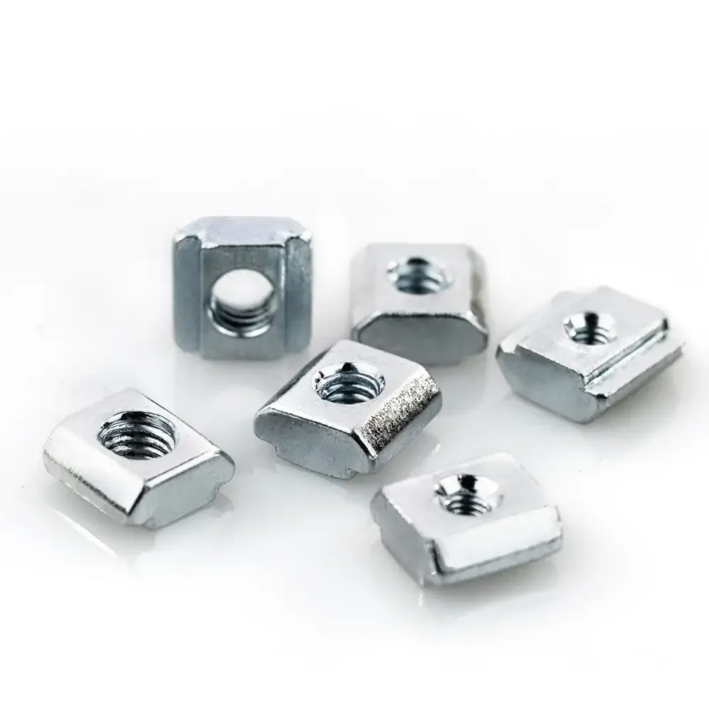 Wholesale Stainless Steel 40 series-M8 Sliding T-Nut industrial T Block Square Nuts for 4040/4080 aluminum profile V Slot T-Slot