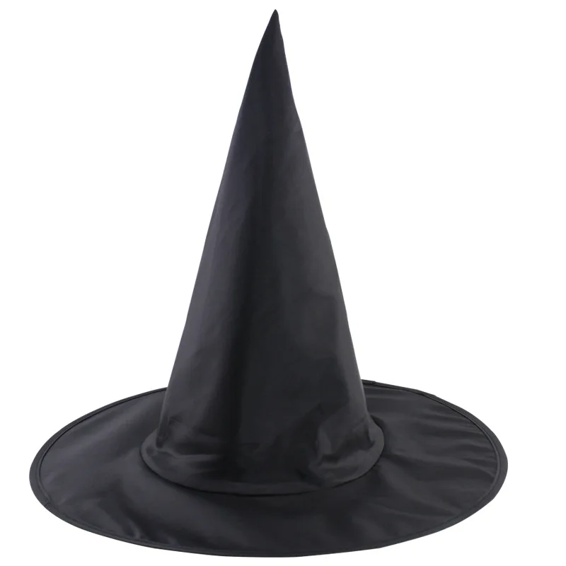 Black Oxford pointed magic hat Halloween witch hat black wizard hat