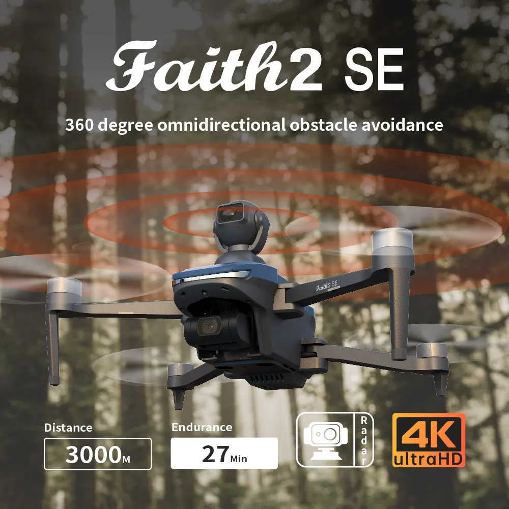 C-fly Faith 2 SE Drone Real 4k HD Dual Camera UAV Brushless Motor GPS obstacle avoidance Foldable Quadcopter China Drones
