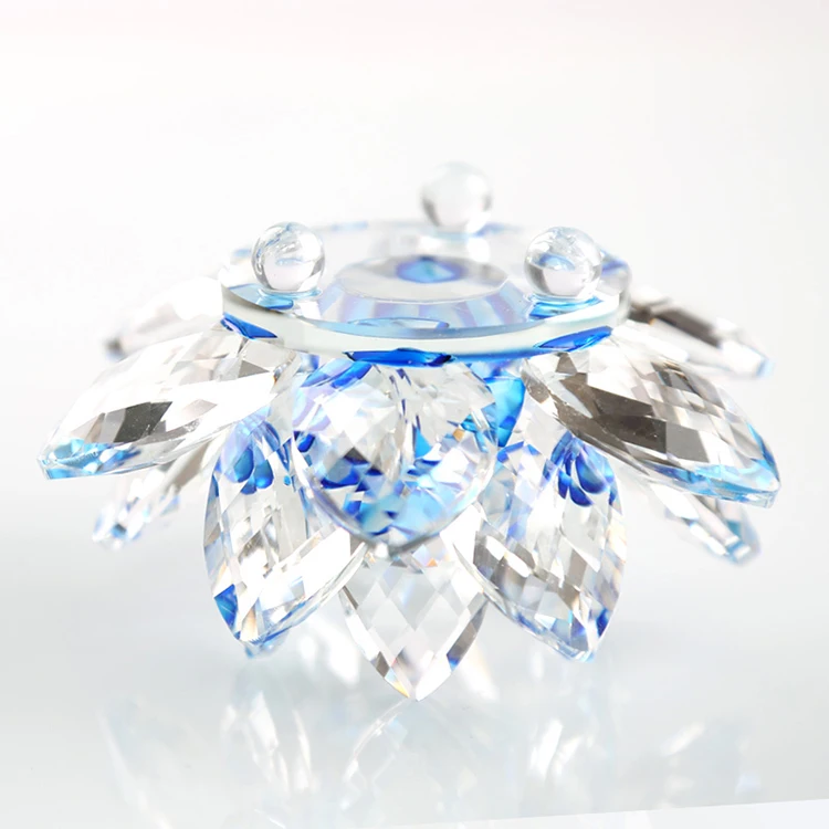 Religious Buddhism flower crystal glass lotus For Decoration