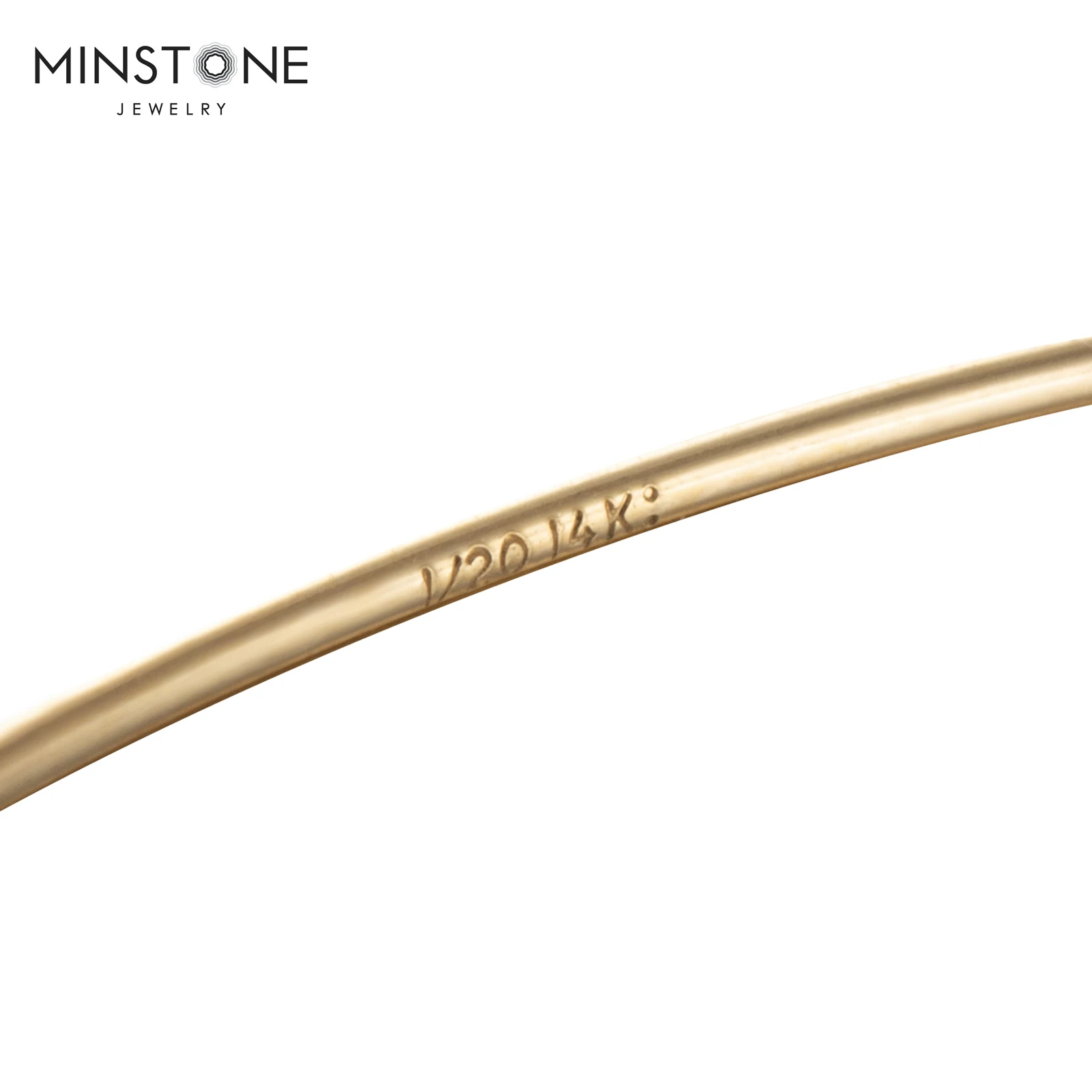 Minstone Custom Logo High Quality 14k Gold Filled Waterproof Wearable Bath Natural Stone Pendant Handmade Jewelry Hoop Earrings