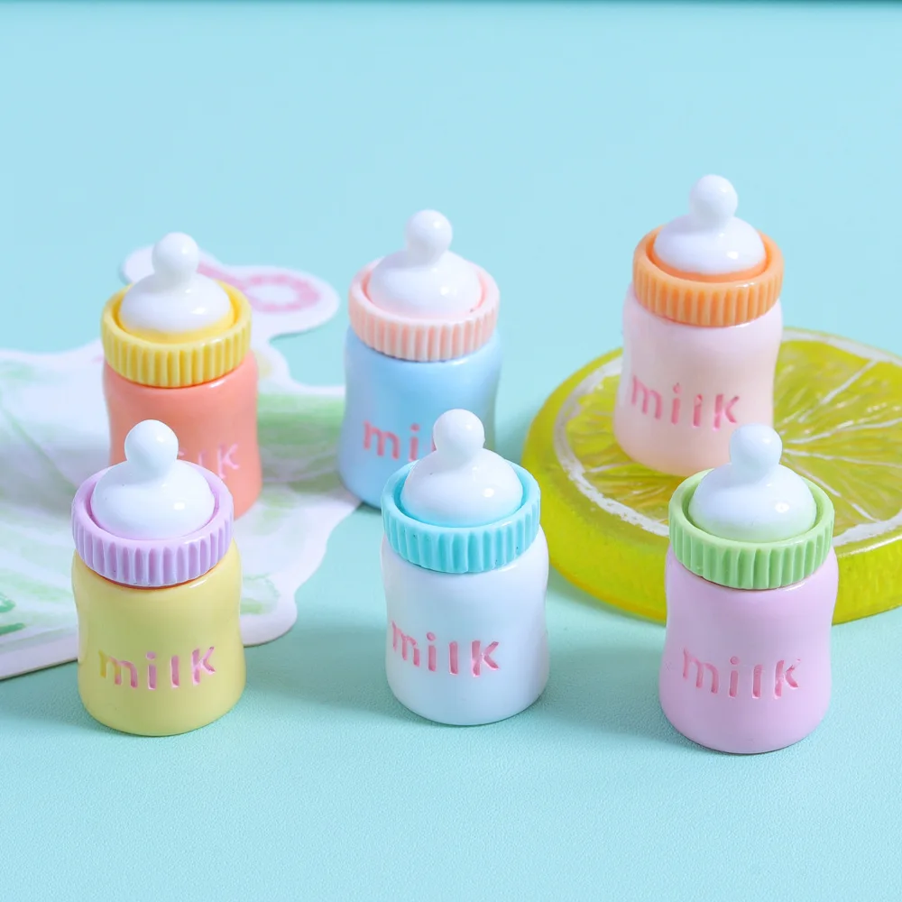 Kawaii 3D Baby Bottle Decoration Accessories Handmade Charming and Cute DIY wholesale resin art and craft supplies