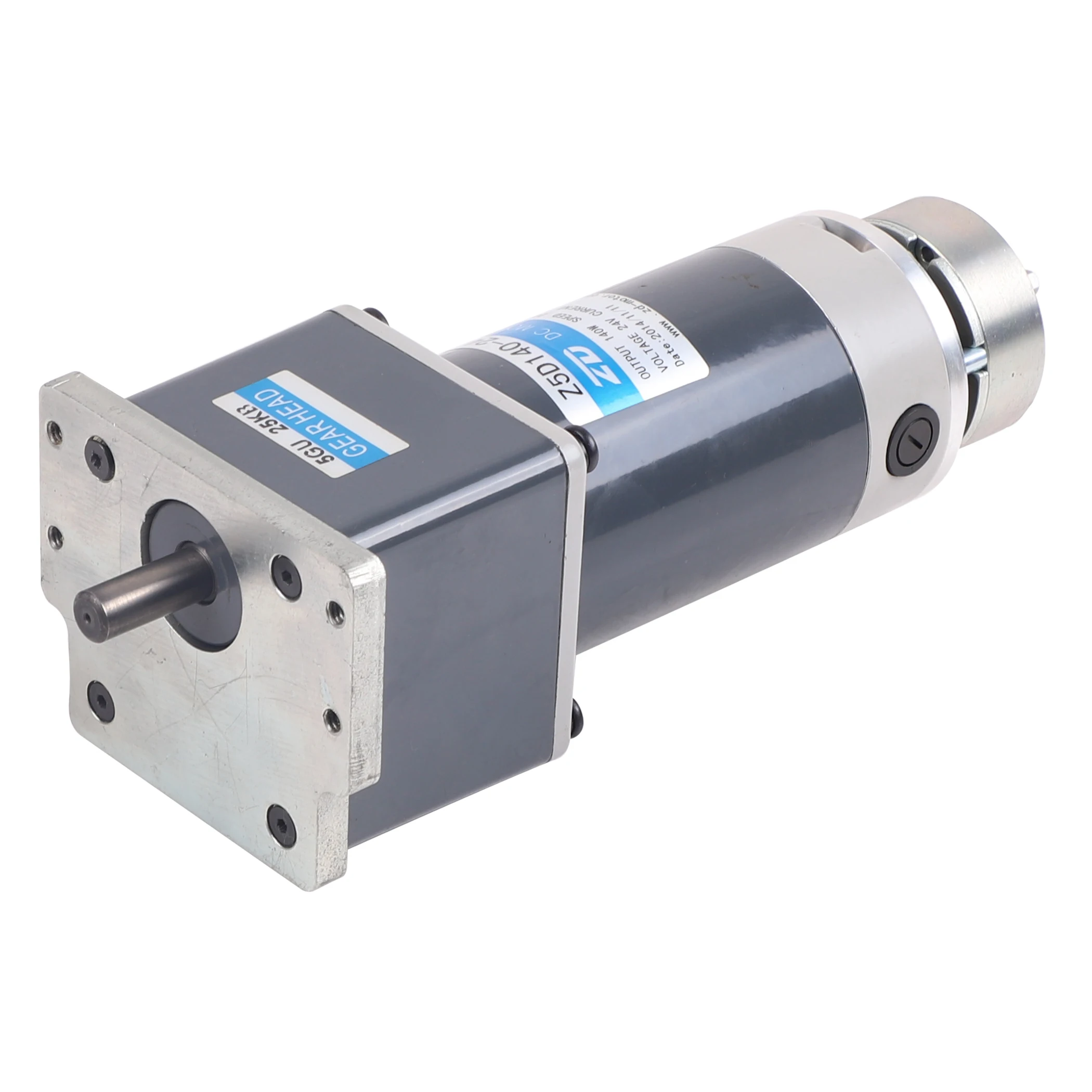Customized Mount Flange Shaft Power ZD DC 100W 120W 140W 180W 24V Geared Motor With Brake