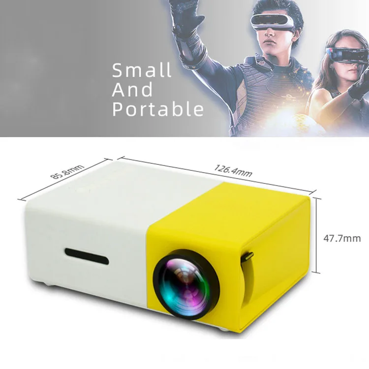 Mini  Portable Projector for Cartoon Kids Gift Outdoor LED Video Movie Projector for Home Theater