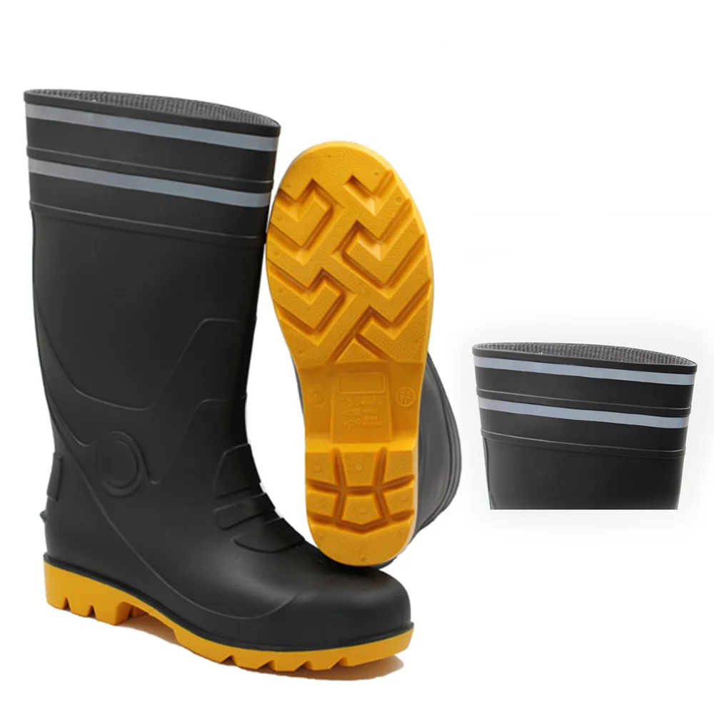 custom designed anti-slip wellington plastic agriculture pvc rain boots gum boots waterproof safety wholesale