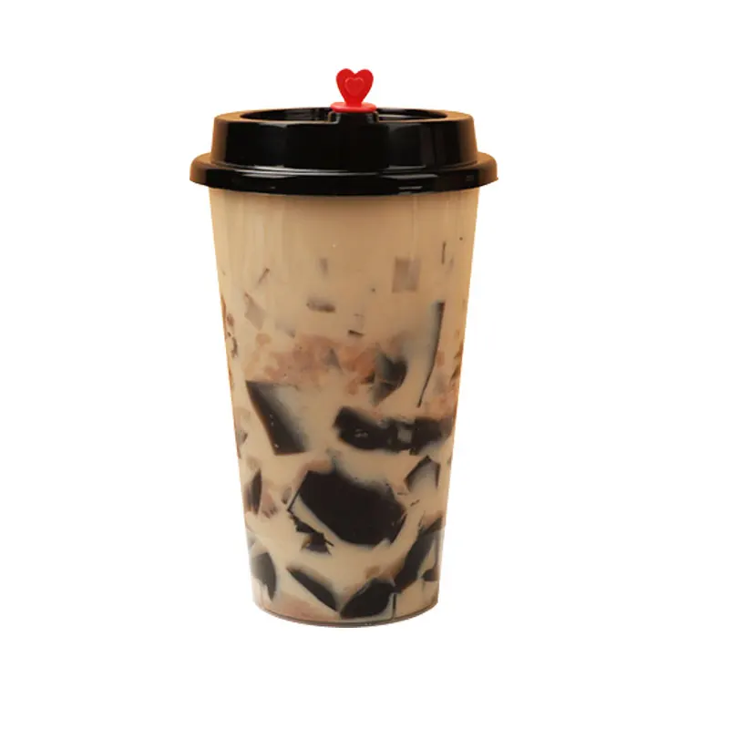 Disposable Thickened Milk Tea Plastic Cup with No Lid Cold Beverage Juice Frosted Injection Molded 700ml