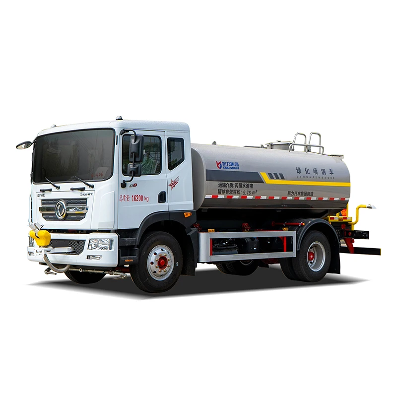 Water Truck customized cars coming to KLF DF diesel engine 12 cubic meters 8 wheel green garden watering spray car