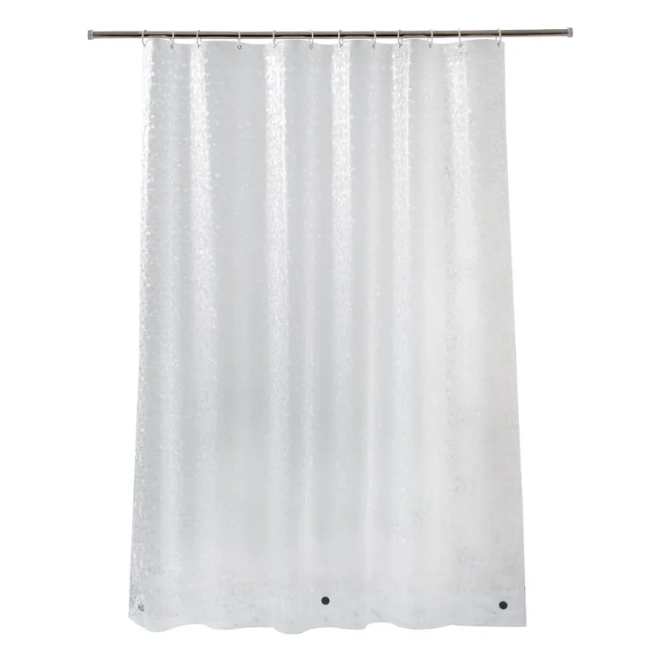 Custom PEVA plastic  waterproof  material transparent shower curtain thickened high-grade cobblestone