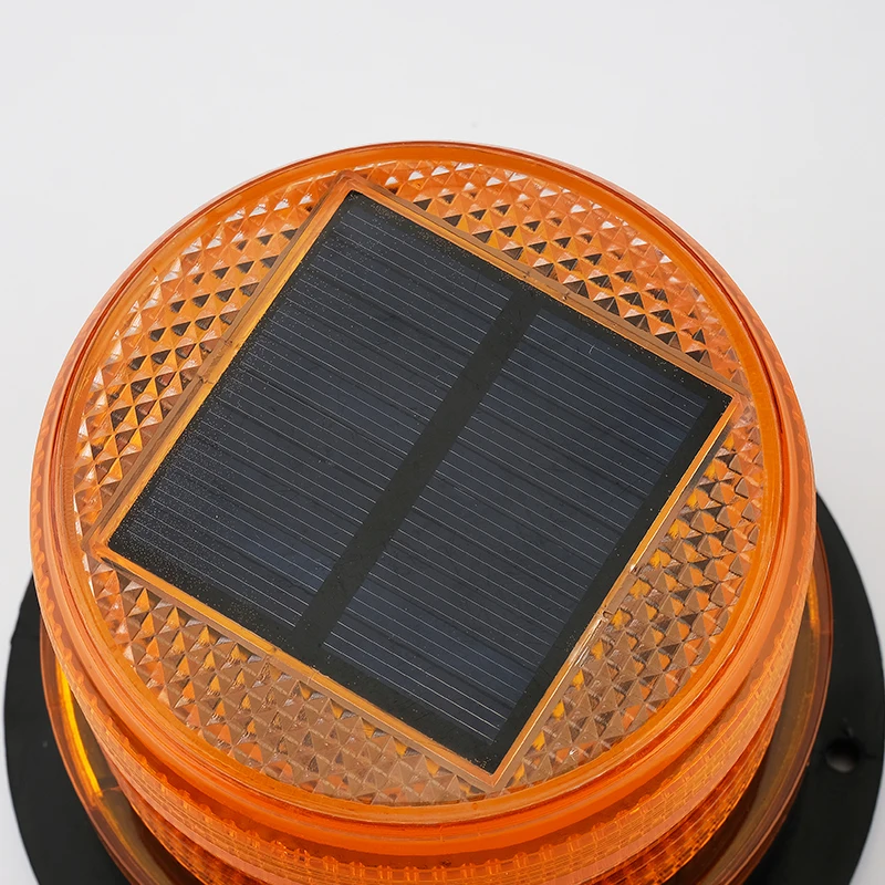 solar-powered magnetic base led strobe warning beacon lights
