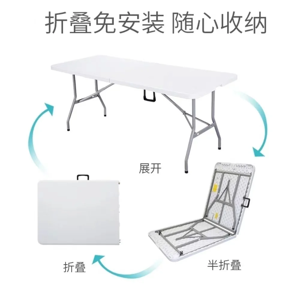 New Hot sale 5FT 10 People Round Banquet HDPE plastic Folding Dining Table For Outdoor Events