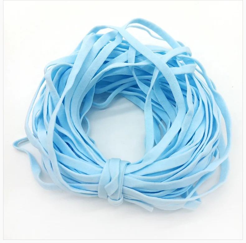 Best sales adjustable elastic band 6mm Flat elastic rubber bands colorful elastic earloop N95,KN95,face mask