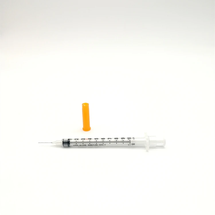 
Disposable Double Cap Insulin Syringe With Needle 