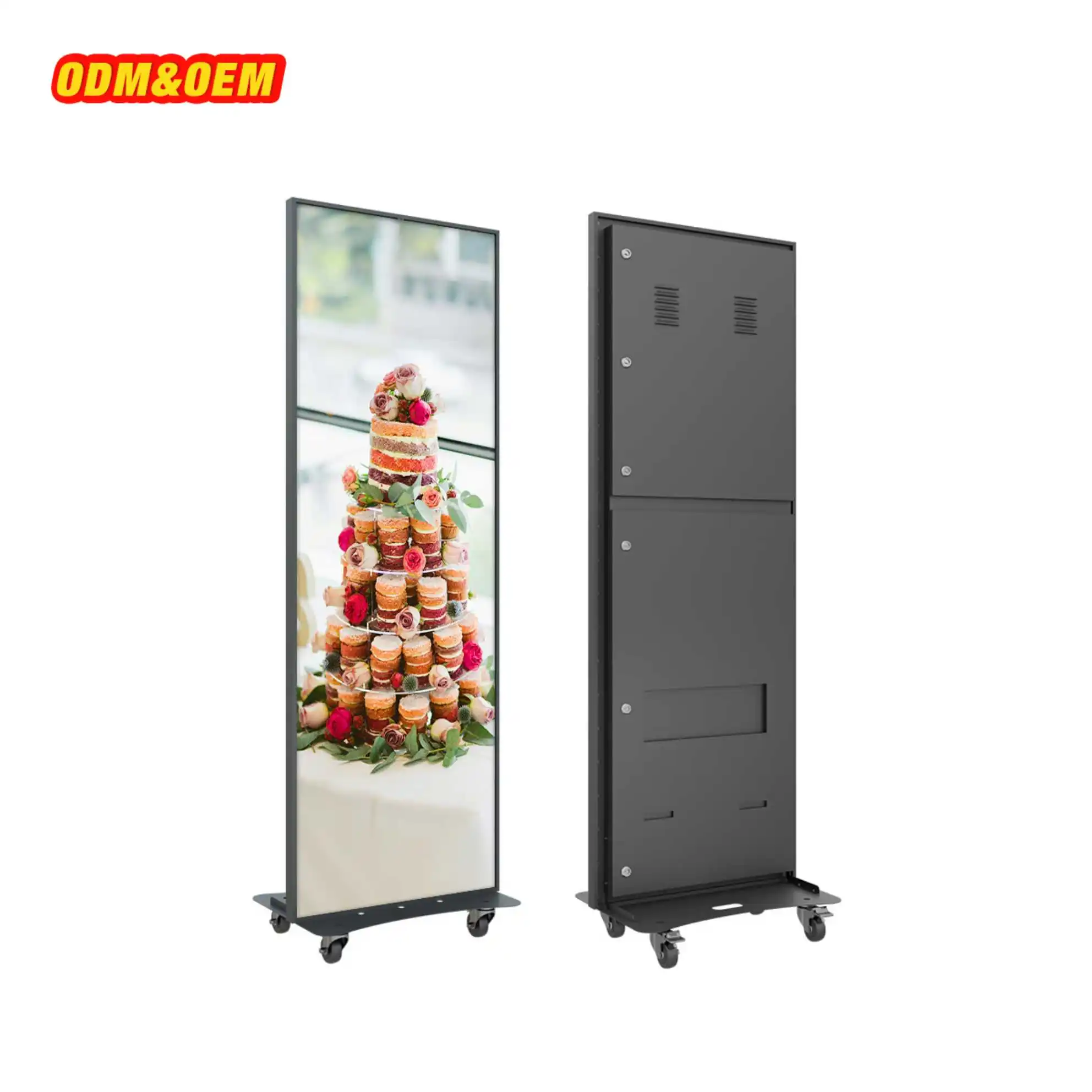 Portable Poster Display LCD Standing Digital Signage Advertising Screen Digital Signage