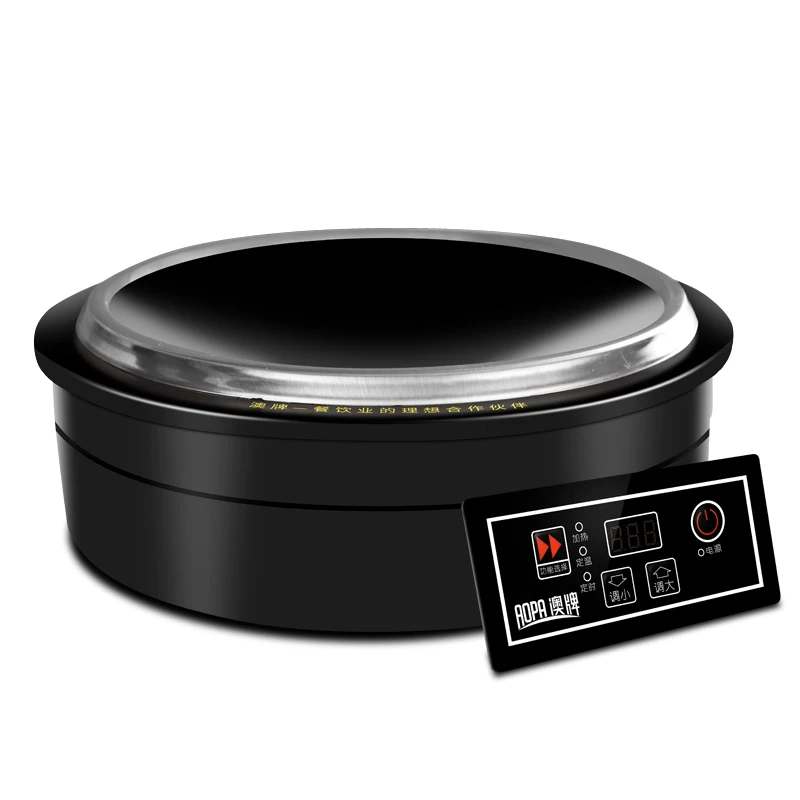 Foshan Supplier Concave Commercial Induction Wok Cooker For Restaurants Kitchen and Buffet Warmer Function