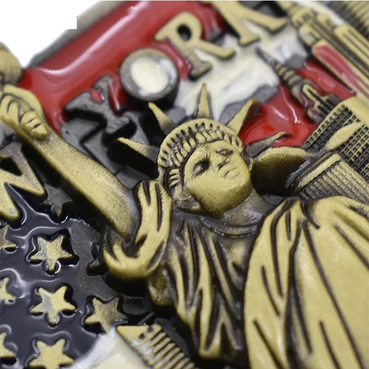 Color filled American flag the Stars and Stripes custom refrigerator magnet for tourist souvenirs