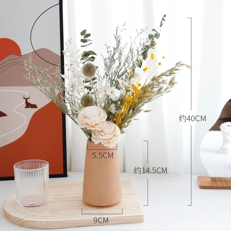 BJ-016 wholesale luxury natural wedding centerpiece eucalyptus leaves dry flower bouquet for home decoration