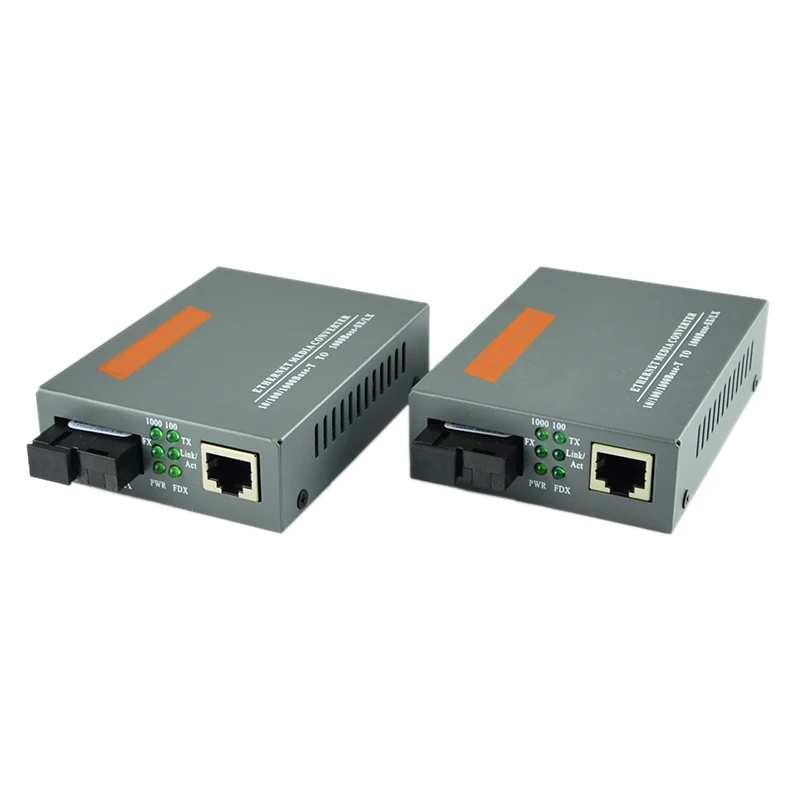 NetLink HTB-GS-03 A/B волокно медиа конвертер 20 км 10/100/1000 Мбит/с SC RJ45 однорежимный порт трансивер