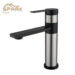 Luxury basin faucet Basin tap Single handle stainless steel black and white basin faucet bathroom mixer wash faucet