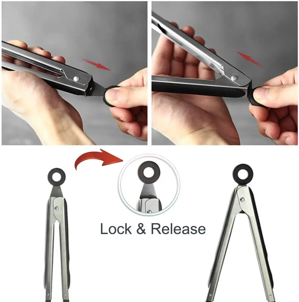 Food Safety Silicone Kitchen Tongs