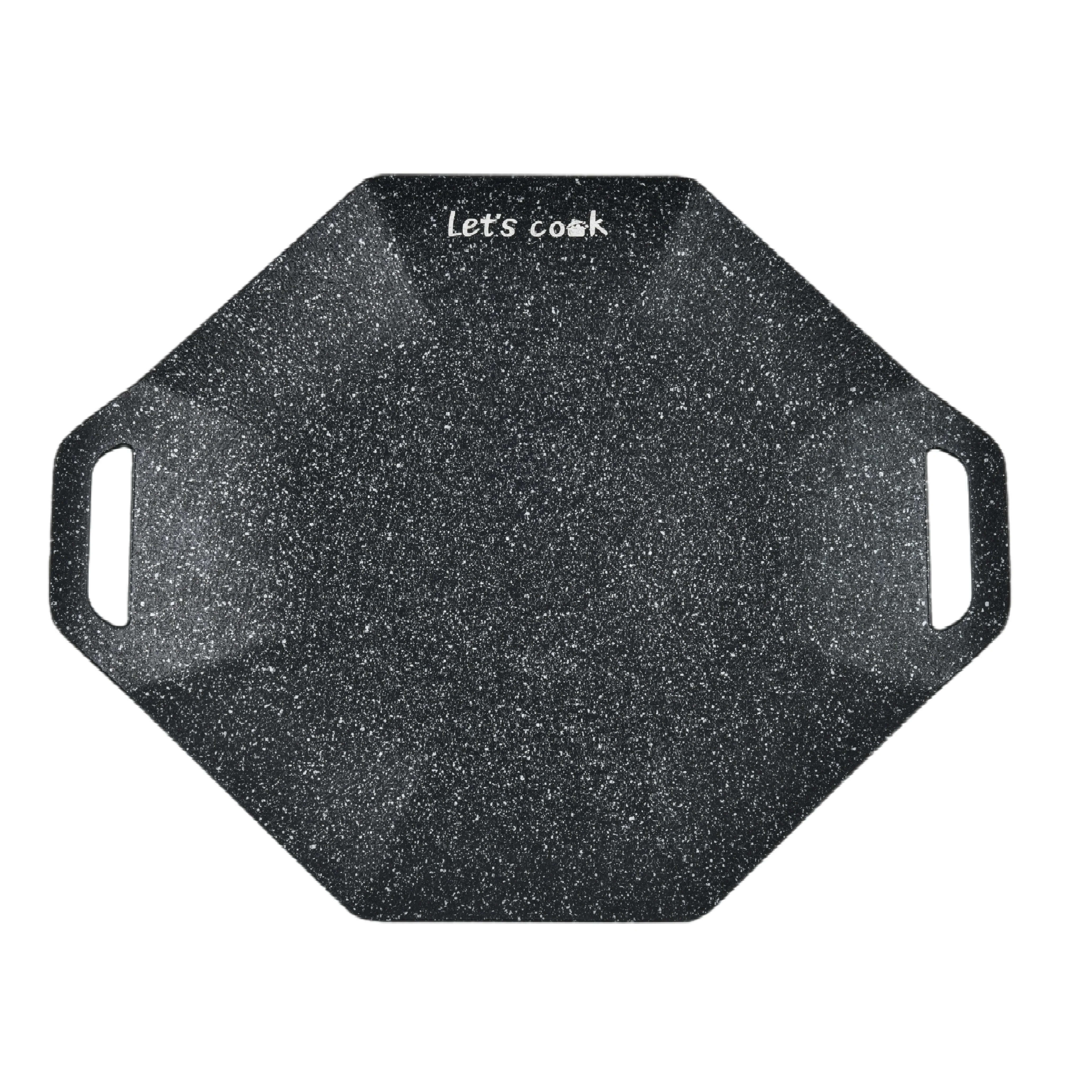 Korean Multi-function Frying Pan Outdoor Barbecue Grill Non-stick Aluminum Alloy Cookware Pan Cast Iron Grill Pan