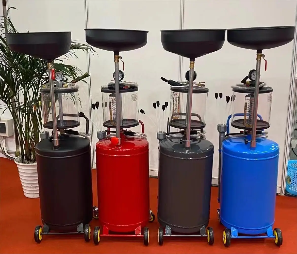 Best selling high-capacity 80L Waste Oil Fluid Liquid Collectors And Extractor Machine car oil collector machine
