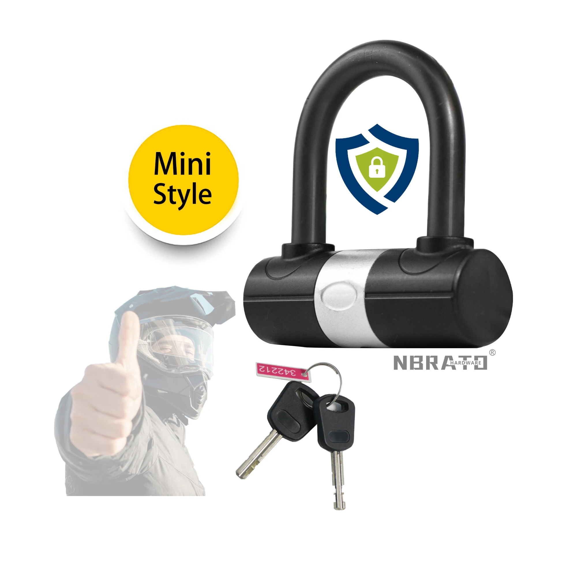 Замок для дверных ворот мини-u-lock Лидер продаж 2 ключа маленький детский замок велосипеда