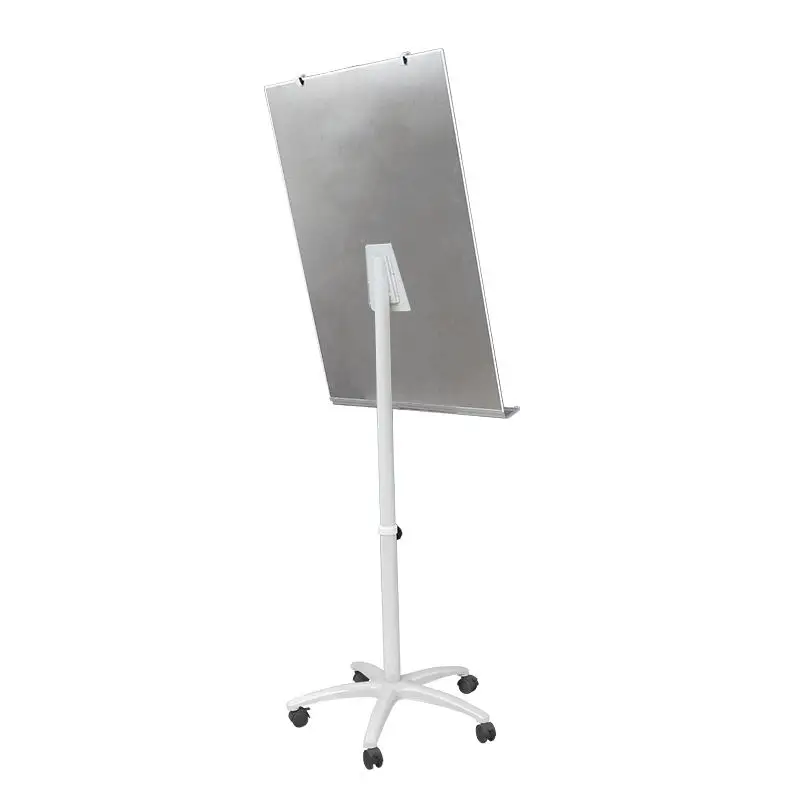Round tubular base magnetic white board poster mobile flipchart flip chart easel stand 60x90