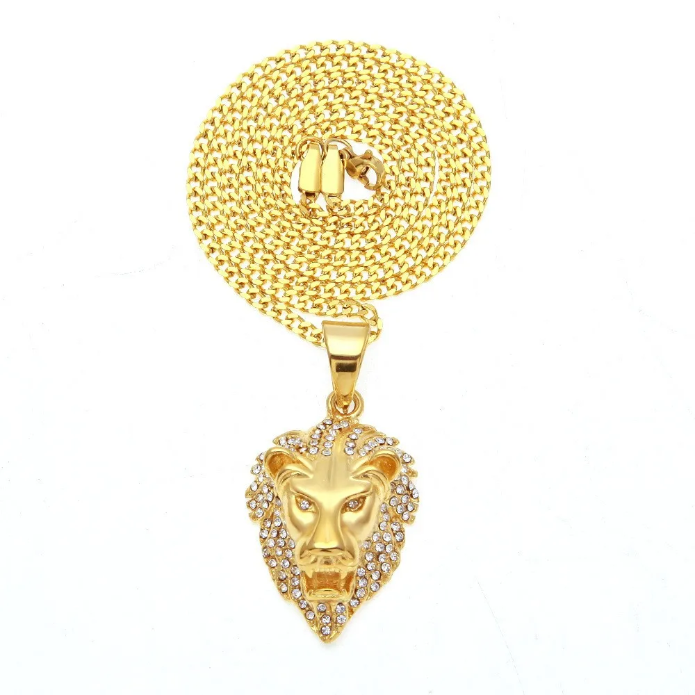 Bulk Wholesale Mix 18K Gold Plated Elephant Butterfly Lion Horse Leopard Head Animal Pendant Designs Jewelry For Men