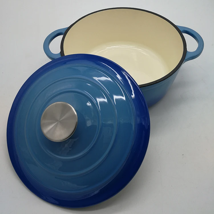 
Fashion Round Edge Cookwarel Casserole Enamel Cast Iron Cooking Pot 