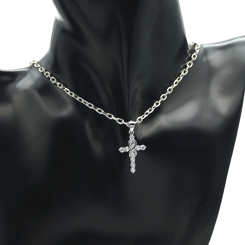 Маленький Крест стерлингового чистого серебра христианский крест ювелирные изделия очарование Готический кулон 925 для ожерелья