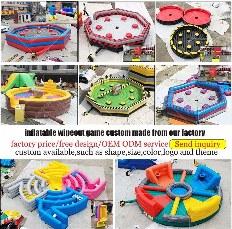 Hot Inflatable Wipeout Obstacle Course For Sale , Inflatable Meltdown Game Machine Sale