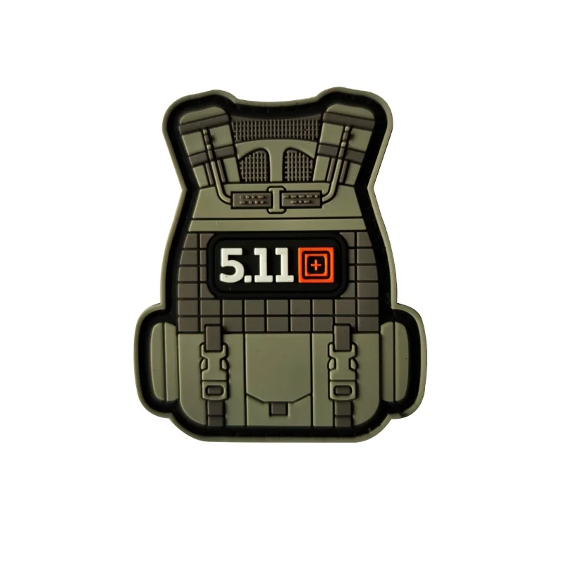 5 11 Military PVC Tactical Patches Embroidery Emblem Applique Iron On DIY