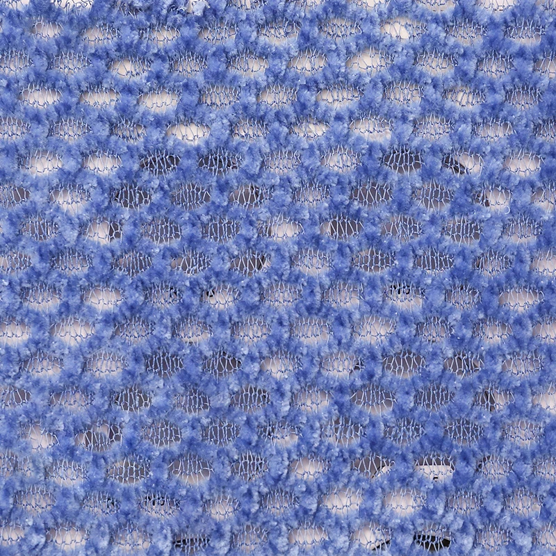 Warm winter and Autumn teddy hollow 100% polyester fabric for garment