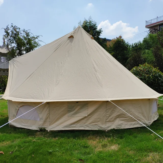 Waterproof Outdoor Cotton Canvas Glamping 6m Bell Tent