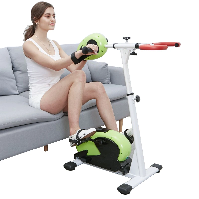 Disabled Electric Physical Therapy Leg Rehabilitation Equipment Dual Exercise Bike Hand and Foot Pedal Exerciser with Foot Boot