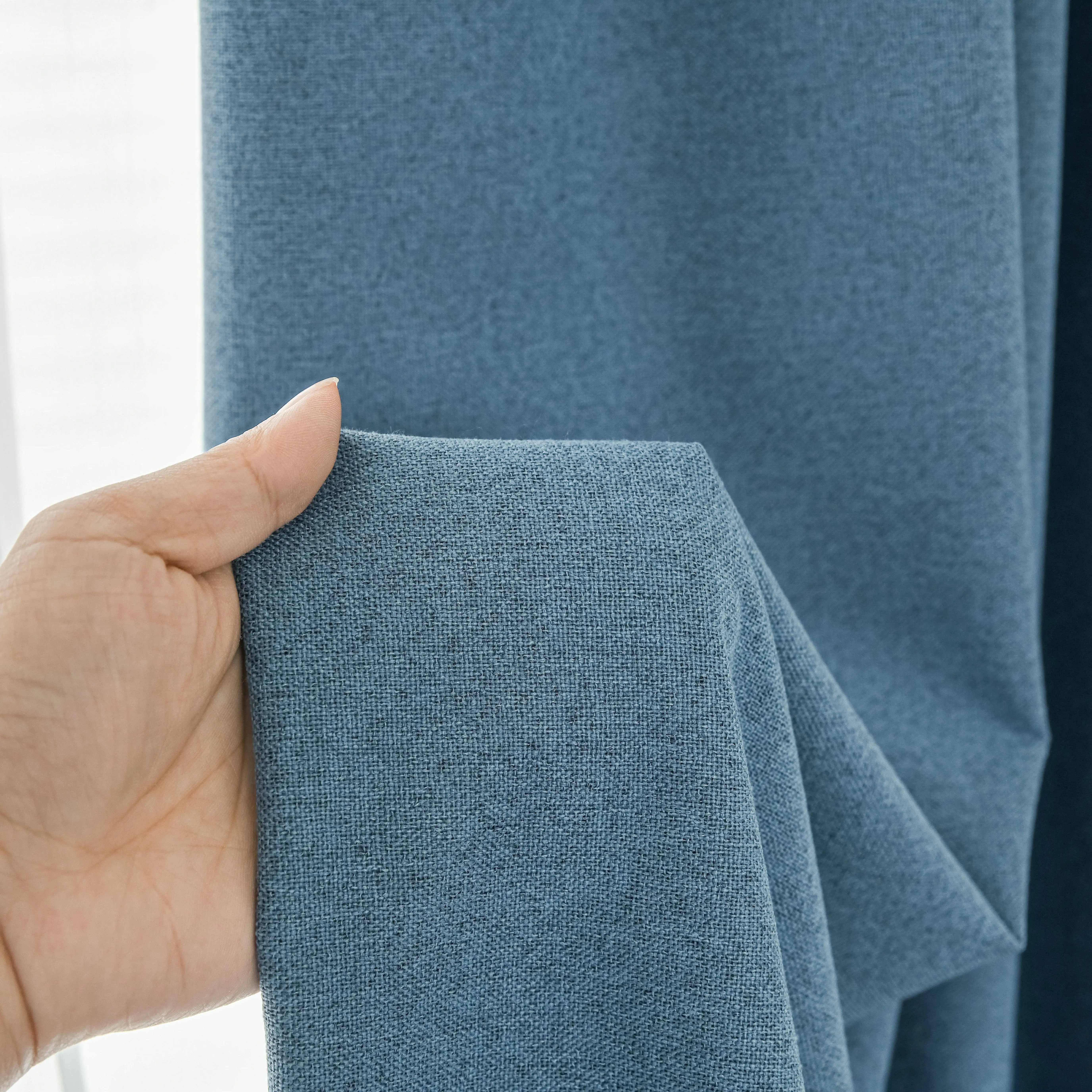 OY6 280cm Full Blackout Curtain 100% Polyester Suede Fabric TPU Laminated Technique Heavyweight Home Use Woven Knitted Style