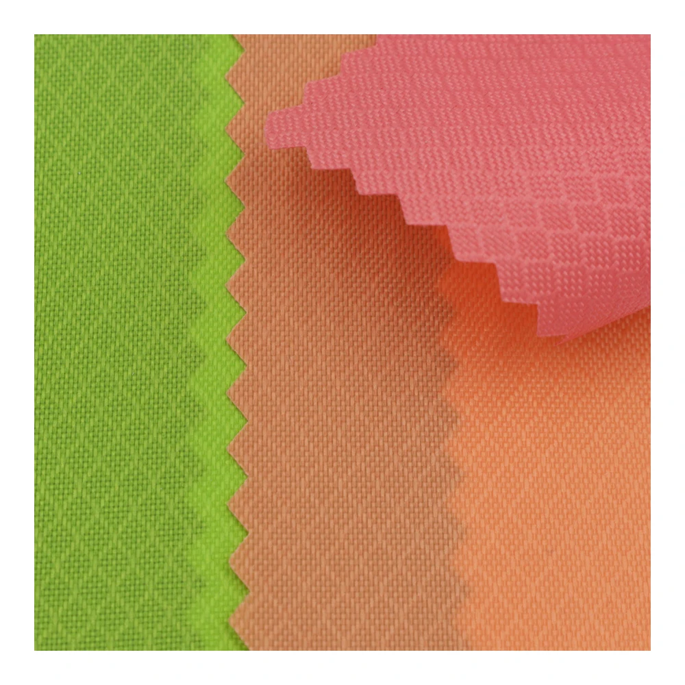 210D small prismatic pattern grid nylon fabric with PU coated