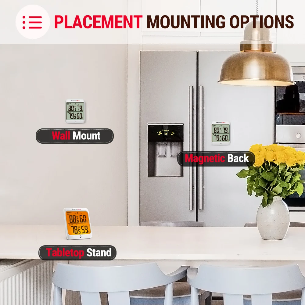 
Thermopro TP63A 433MHz Wireless Accurate Room Thermometer Weather Station 