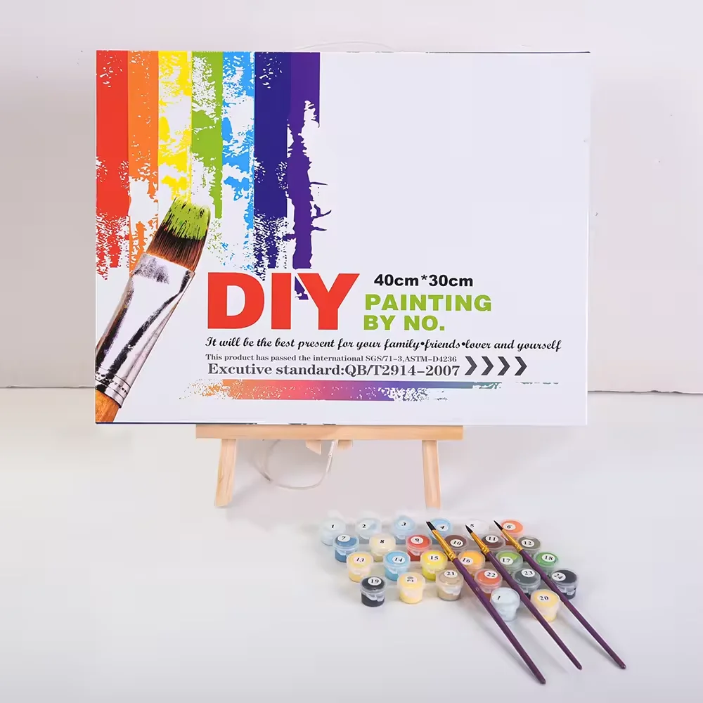 Canvas Painting Paint by Numbers With Kits DIY Artwork for Fun Oil Digital Paintings