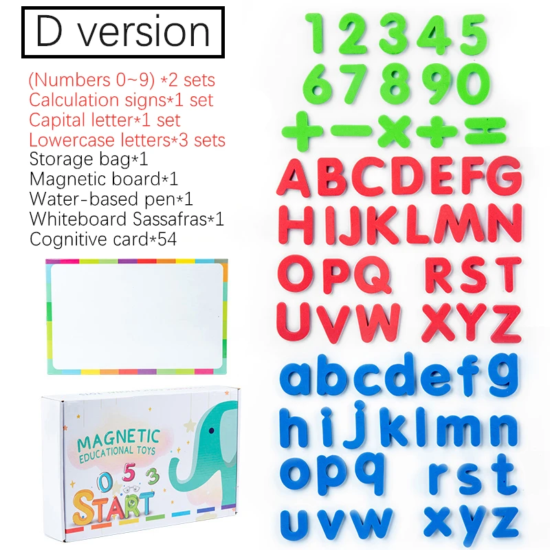 
EVA Magnetic Letters And Numbers Drawing Writing Board Montessori Educational Spelling Scrable Toy for Kids Kindergarten Tools 
