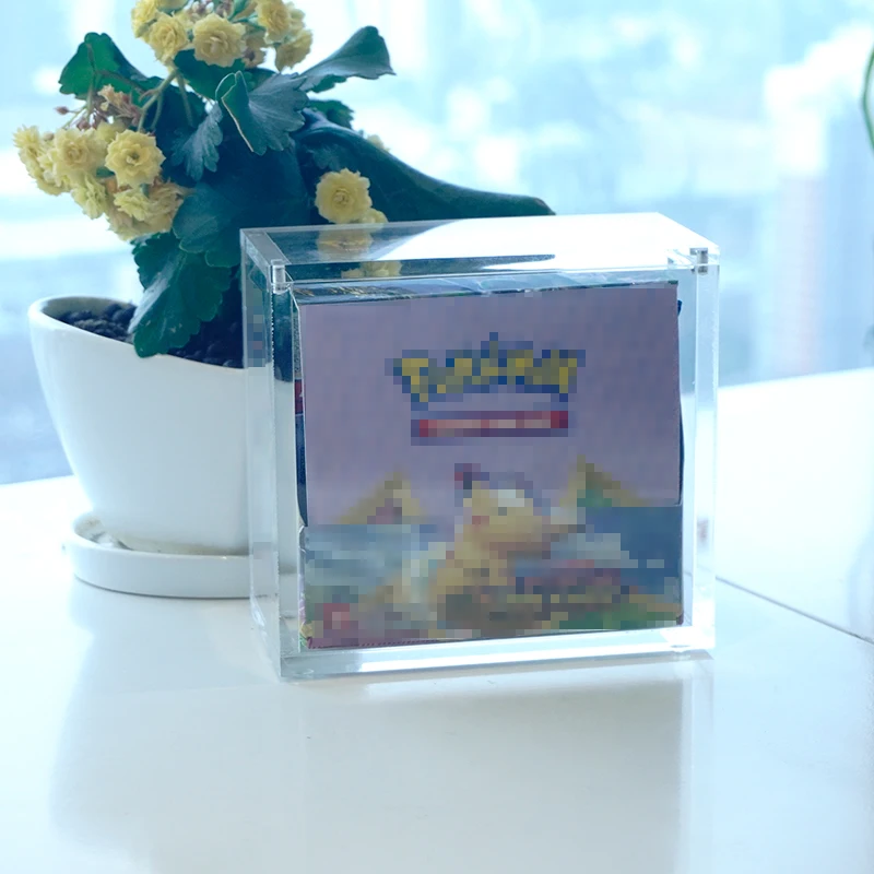 factory clear custom acrylic pokemoned booster box container