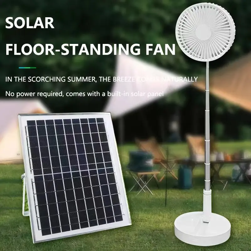 Hot Selling in Africa rechargeable power bank solar energy 7200mAh Portable outdoor Mini Cooler 1 meter Folding fan