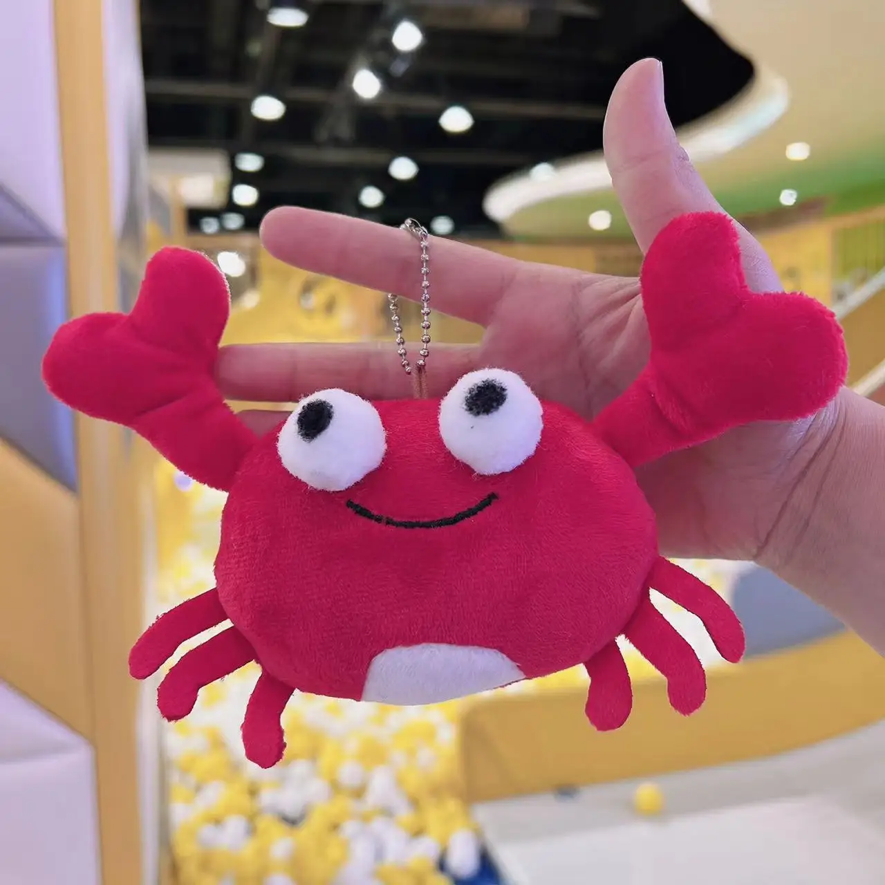 12cm plush keychain toy soft plush crab red Crayfish doll lobster little prawn sea animal Marine plush doll pendant key chain