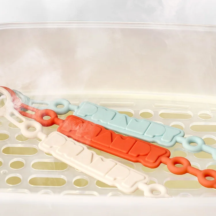 Top Ten Selling Products Baby Linking Rings Teether Clip Baby Anti Lost Silicone Soother Teething Clips For Pacifier