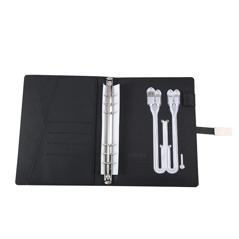 Lork New Year Corporate Gift Notebook  Powerbank with USB flash Drive Phone Pocket A5 Digital Planner Diary