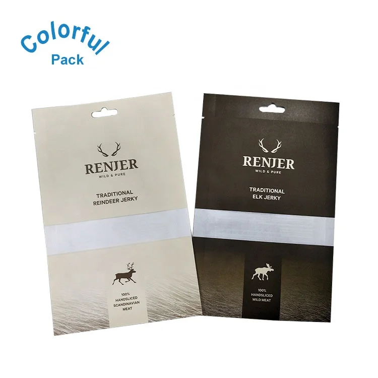 Clear Packaging Bags Custom Logo Dried Candy Cookie Mylar Bags Smell Proof Three Side Seal Pouch with hole