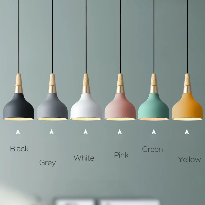 Nordic Style Iron Pendant Chandelier E27 Fitting Lamp for Dining Table Coffee shop Home Restaurant Decorative LED Lights