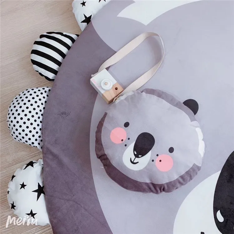 Super Soft Cotton Washable Area Kids Crawling Rugs Round Baby Toys Play Mat