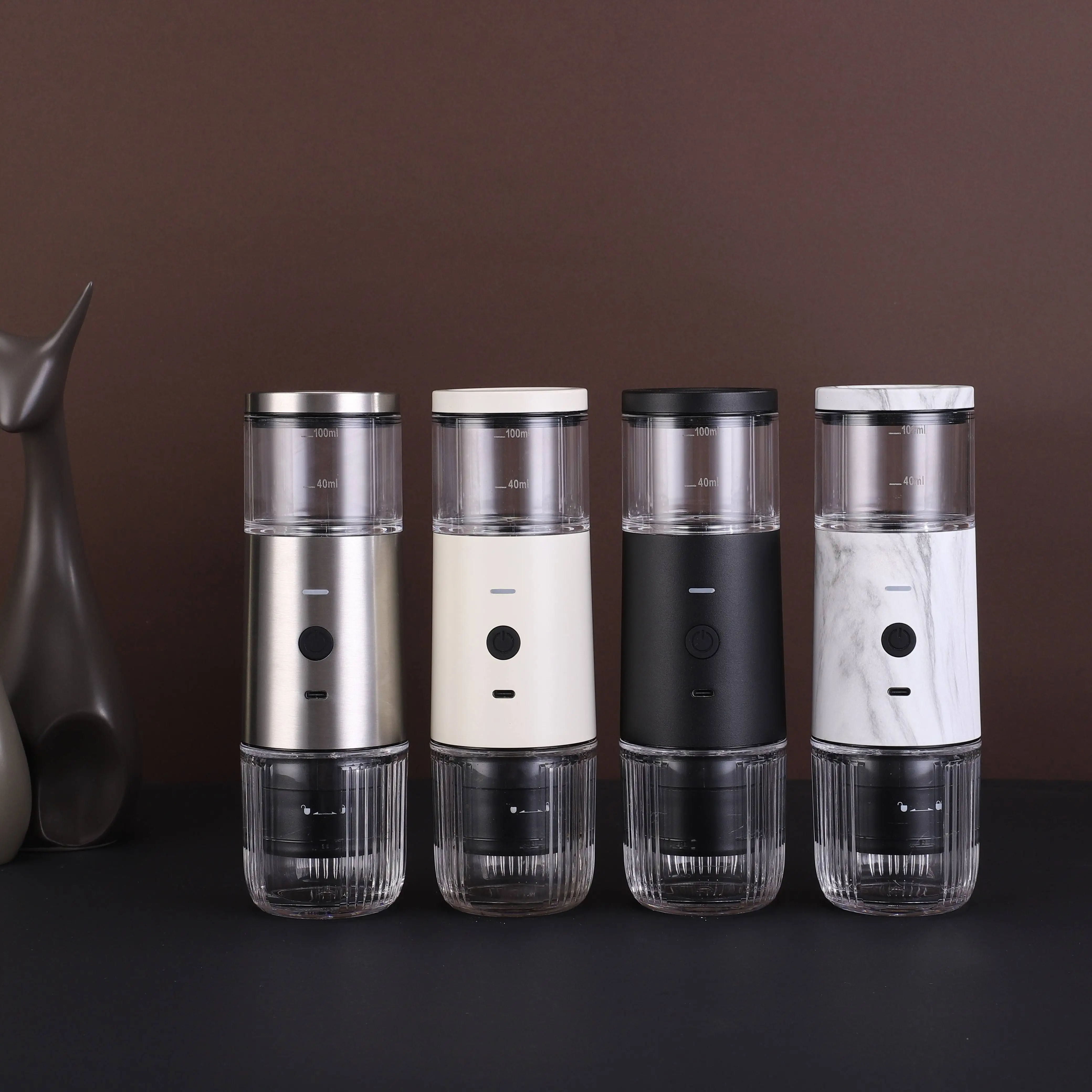 Practical and portable electric coffee grinder, fully automatic home brewing all-in-one coffee machine, small coffee grinder