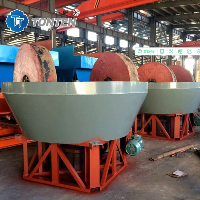 High Quality 1500 Wet Pan Mill for Gold Rock Mining Equipment Wet Pan Milling Machine